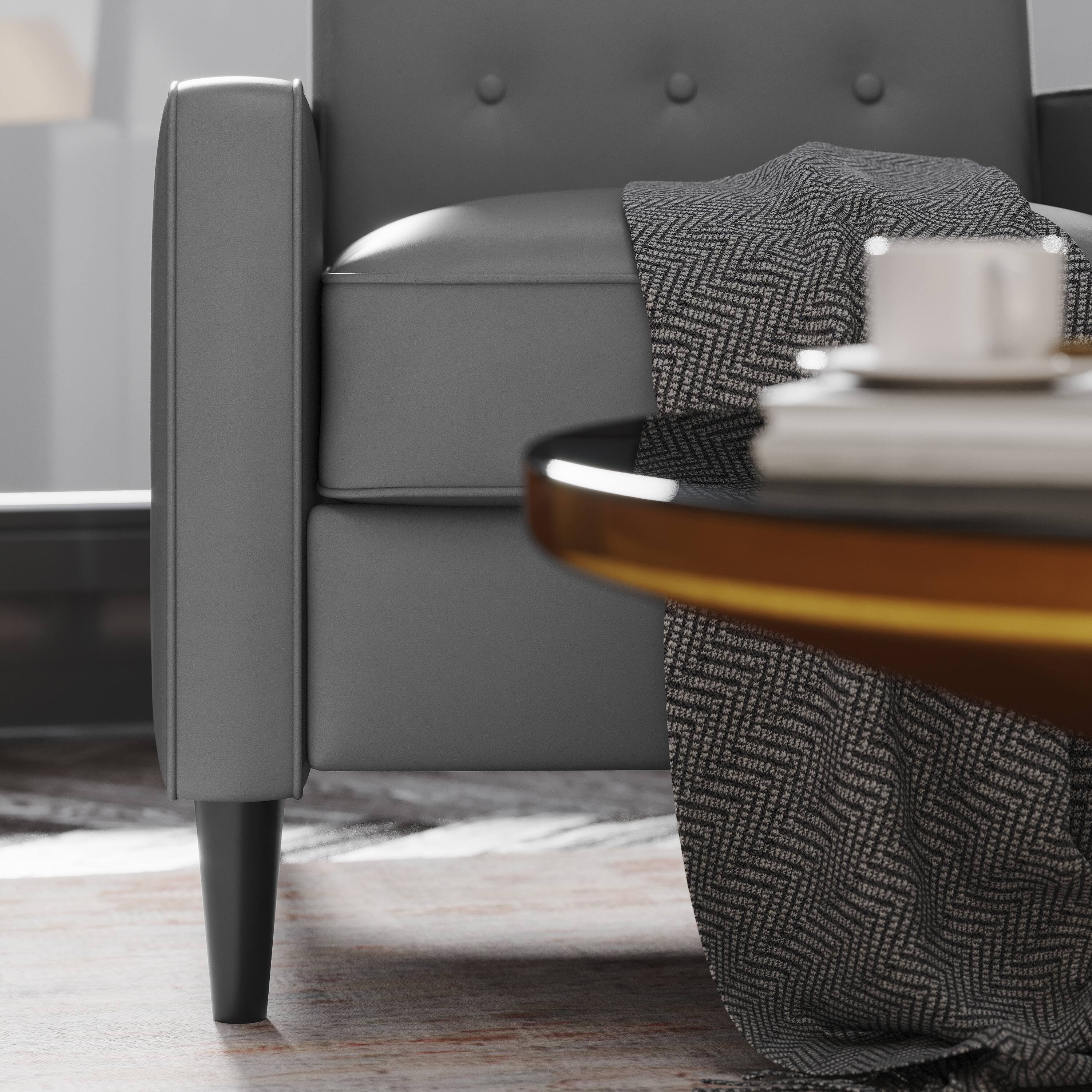 Emma + Oliver Jules Mid Century Modern Button Tufted Upholstered Easy ...