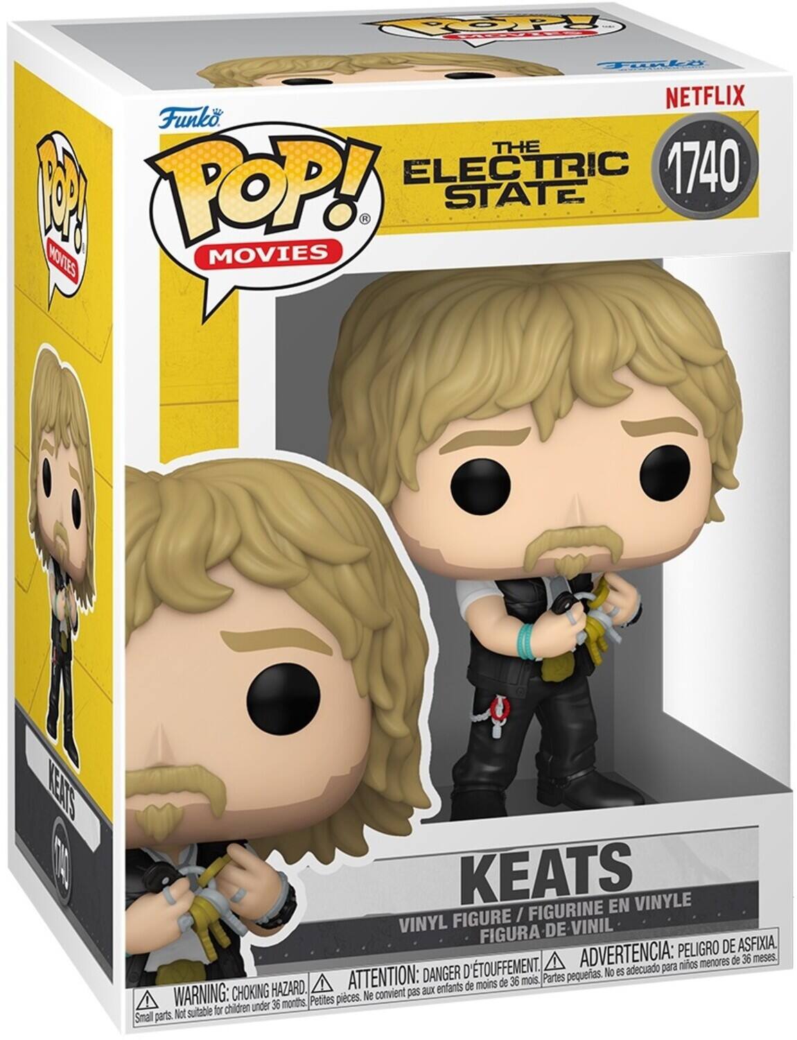 COPY Tonke NETFLIX Funko THE ELECTRIC 1740 C POP! - STATE MOVIES KEATS EN VINYLE FIGURE / FIGURINE VINYL DE-VINIL DE FIGURA ASFIXIA, ADVERTENCIA: PELIGRO DE menores de 36 meses. D'TOUFFEMENT. adecuado para ninos ATTENTION: DANGER D Partes pequeras. No es moins de 36 mois HAZARD. aux enfants de WARNING: CHOKING Petites pices. Ne convient pas for children under 36 months Small parts. Not suitable