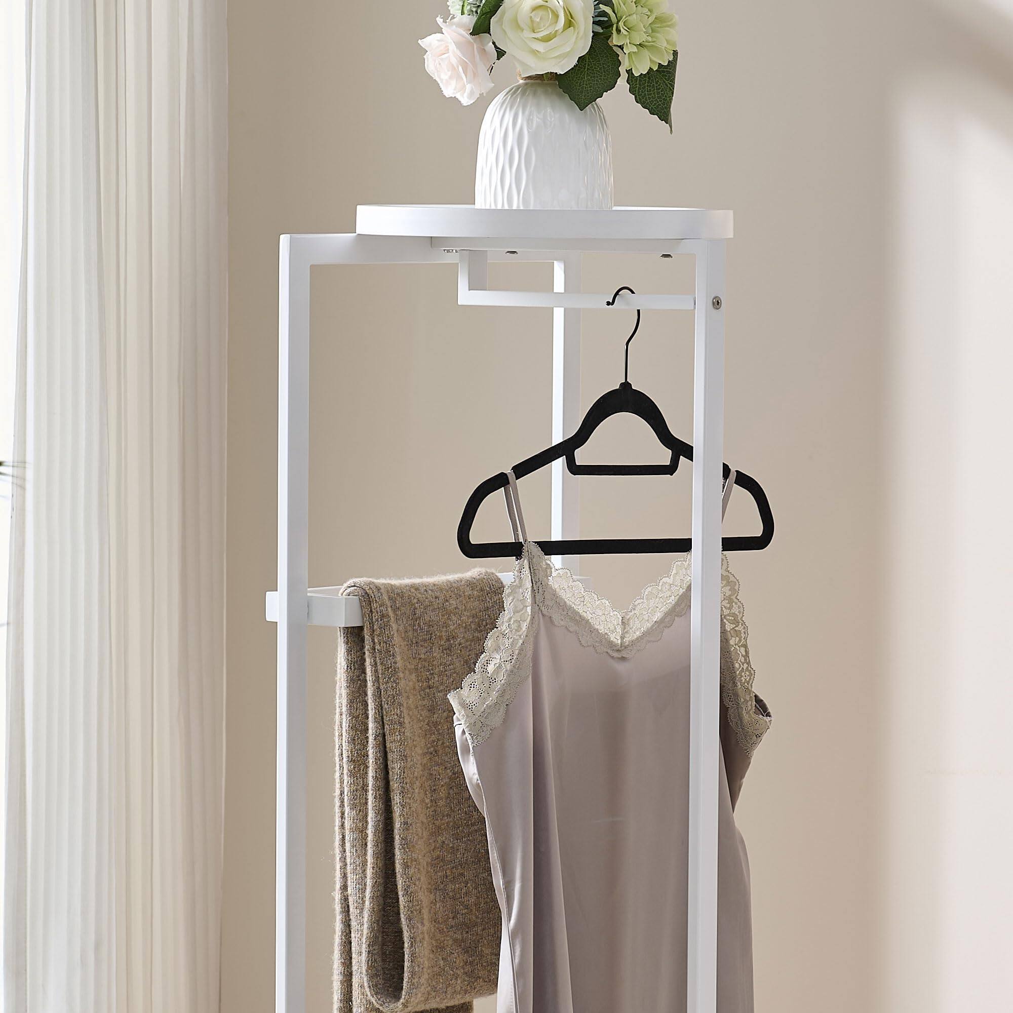 Back. Kings Brand Furniture - Kings Brand Furniture David Suit Valet Stand - White.