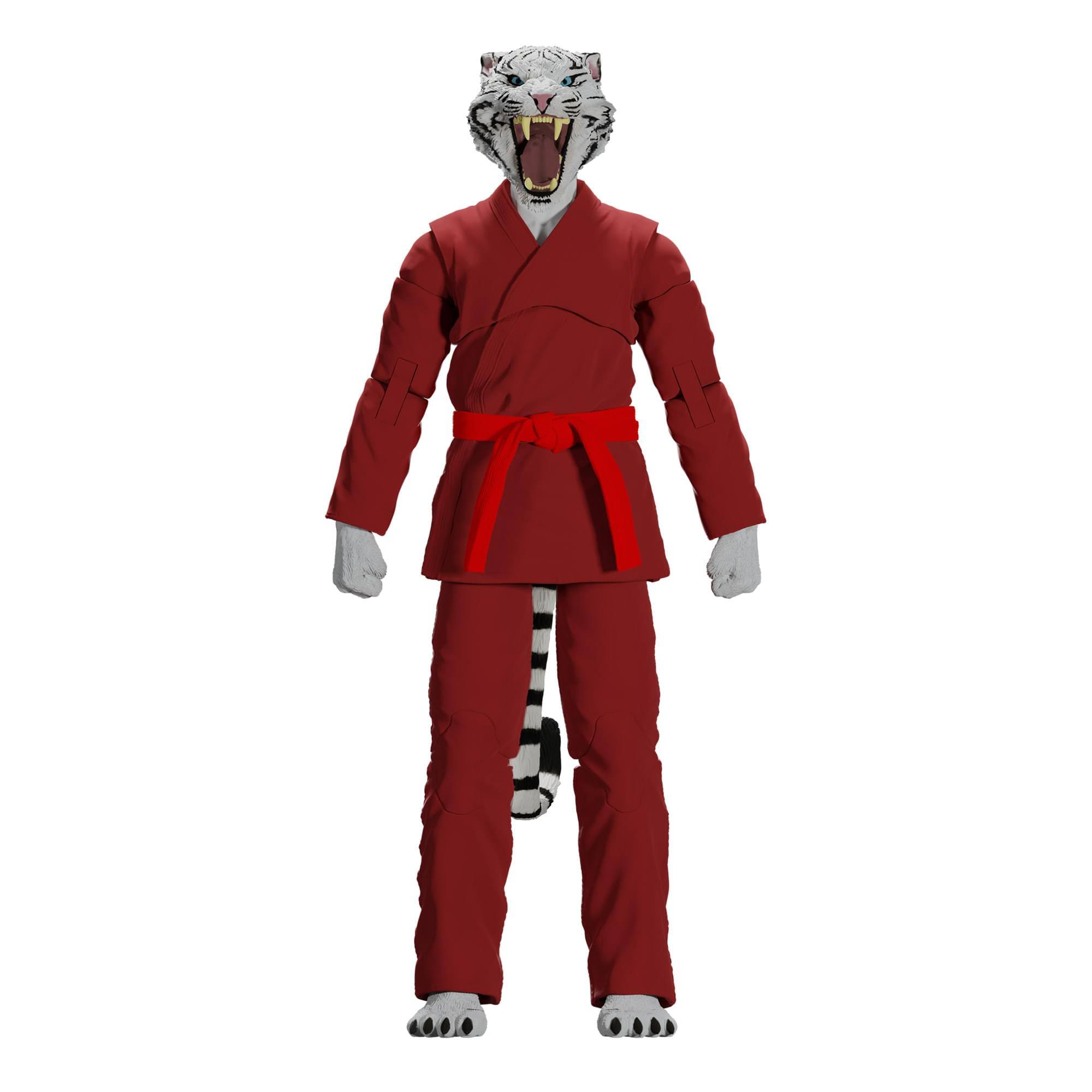 Alt View 10. Icon Heroes - Zoo Jitsu Fighters 6 Inch Action Figure | Taj the White Tiger with Red Gi - Red.
