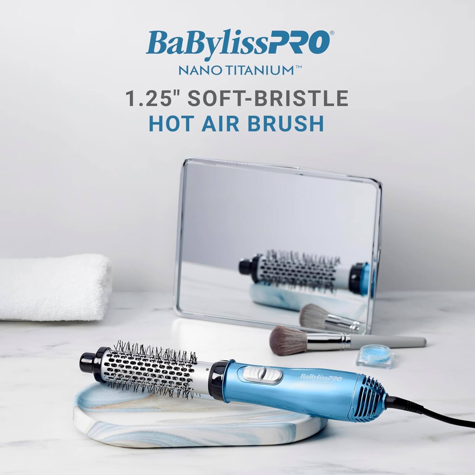 BaBylissPRO NANO TITANIUM 1.25" SOFT-BRISTLE HOT AIR BRUSH