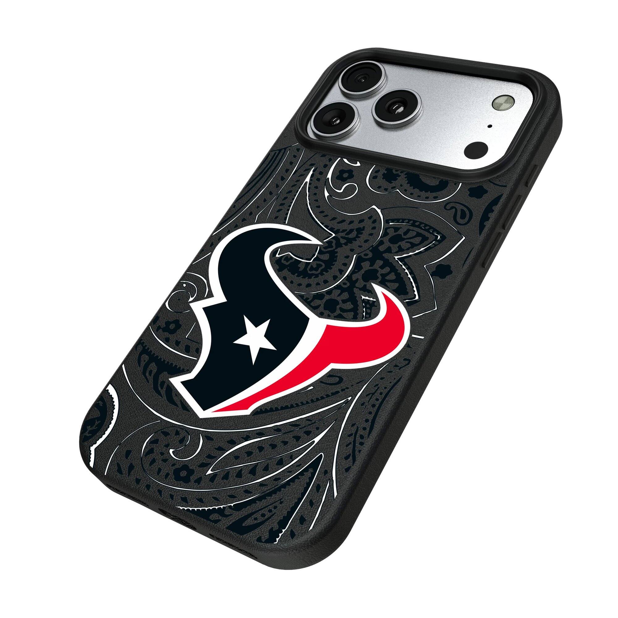 Alt View 1. Keyscaper - Paisley iPhone Magnetic Bump Case - 15 - Black.