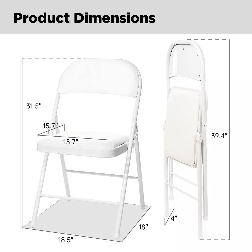 Product Dimensions

- Height: 39.4"
- Seat Height: 18"
- Seat Depth: 15.7"
- Seat Width: 15.7"
- Back Height: 31.5"
- Armrest Height: 4"
- Base Width: 18.5"