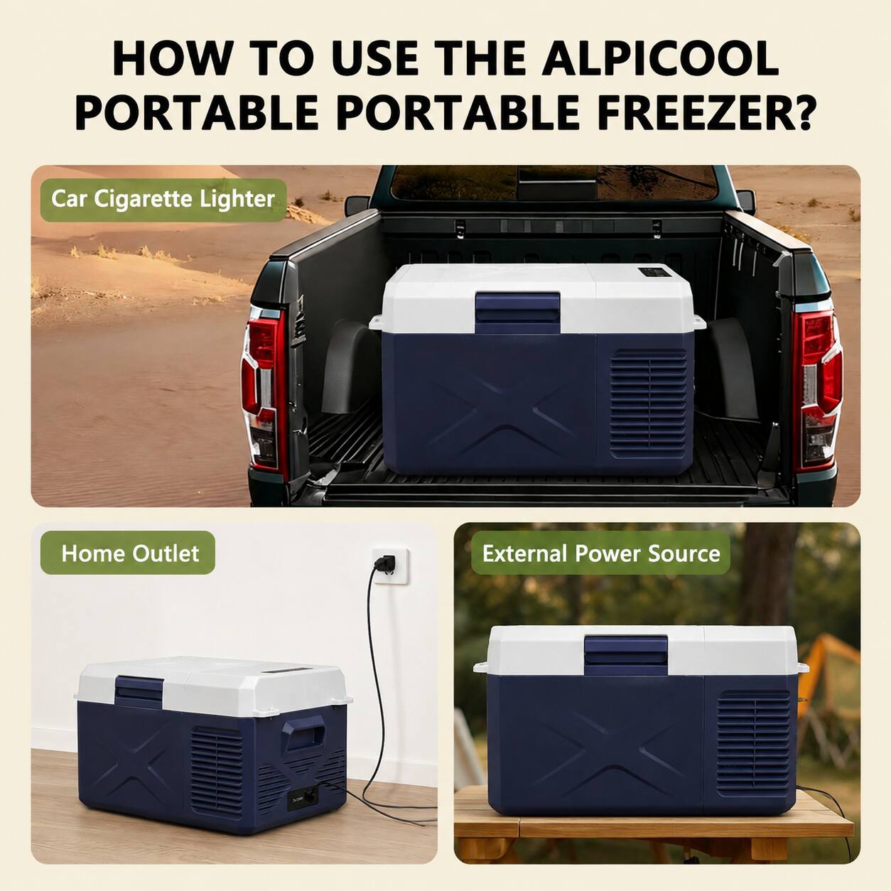 Alpicool X9 Portable Fridge 12 Volt Car Refrigerator 10 Quart Fast