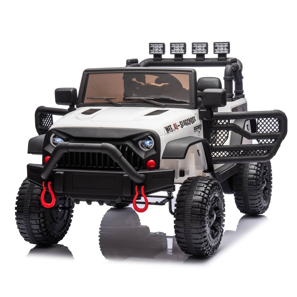 Alt View 2. Ropilly - Ropilly 24v kids ride on car with parental remote control, 400w motor electric car, White.