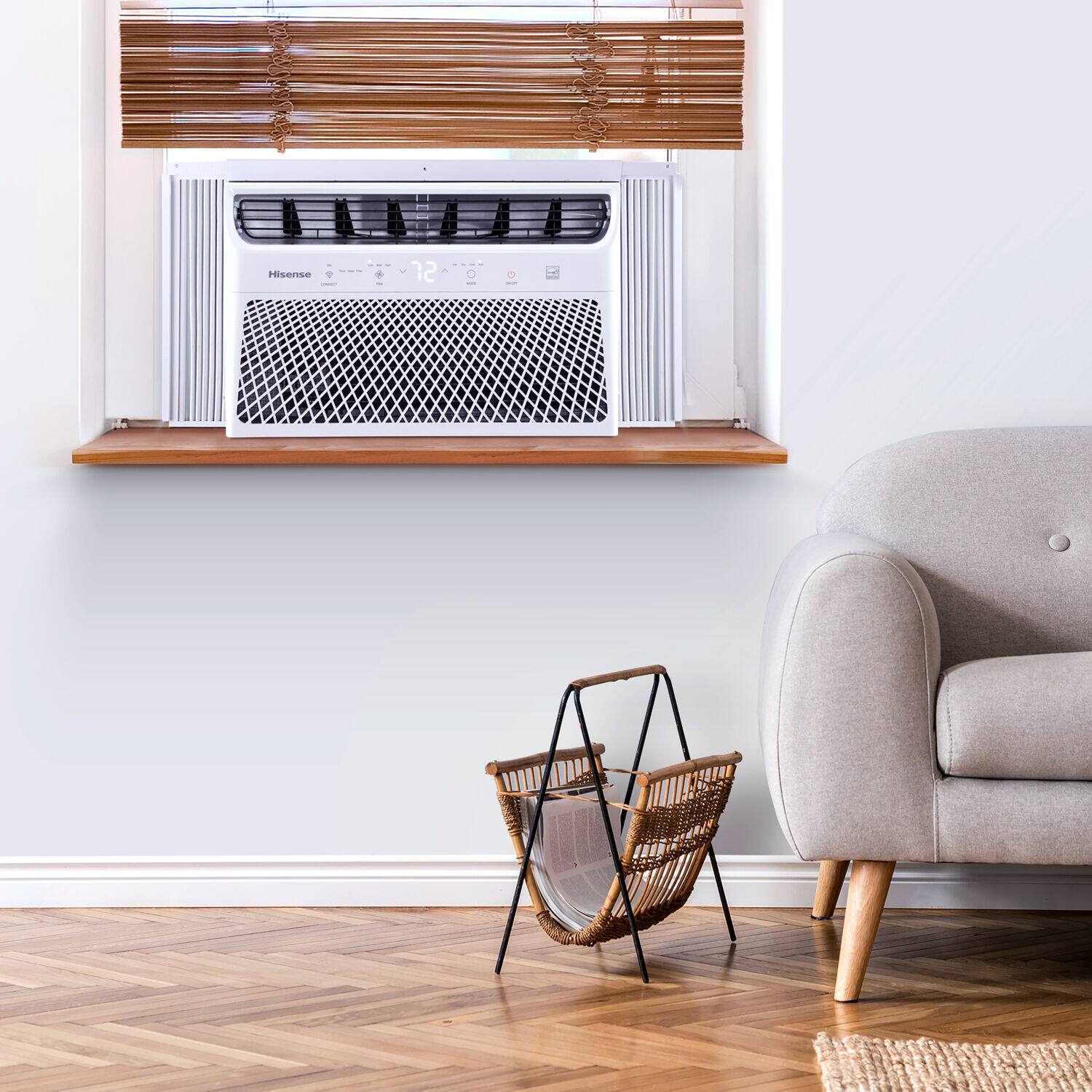 Alt View 16. Hisense - 8,000 BTU 350 Sq. Ft. Smart Window Air Conditioner with Wi-fi and Remote Control - White.