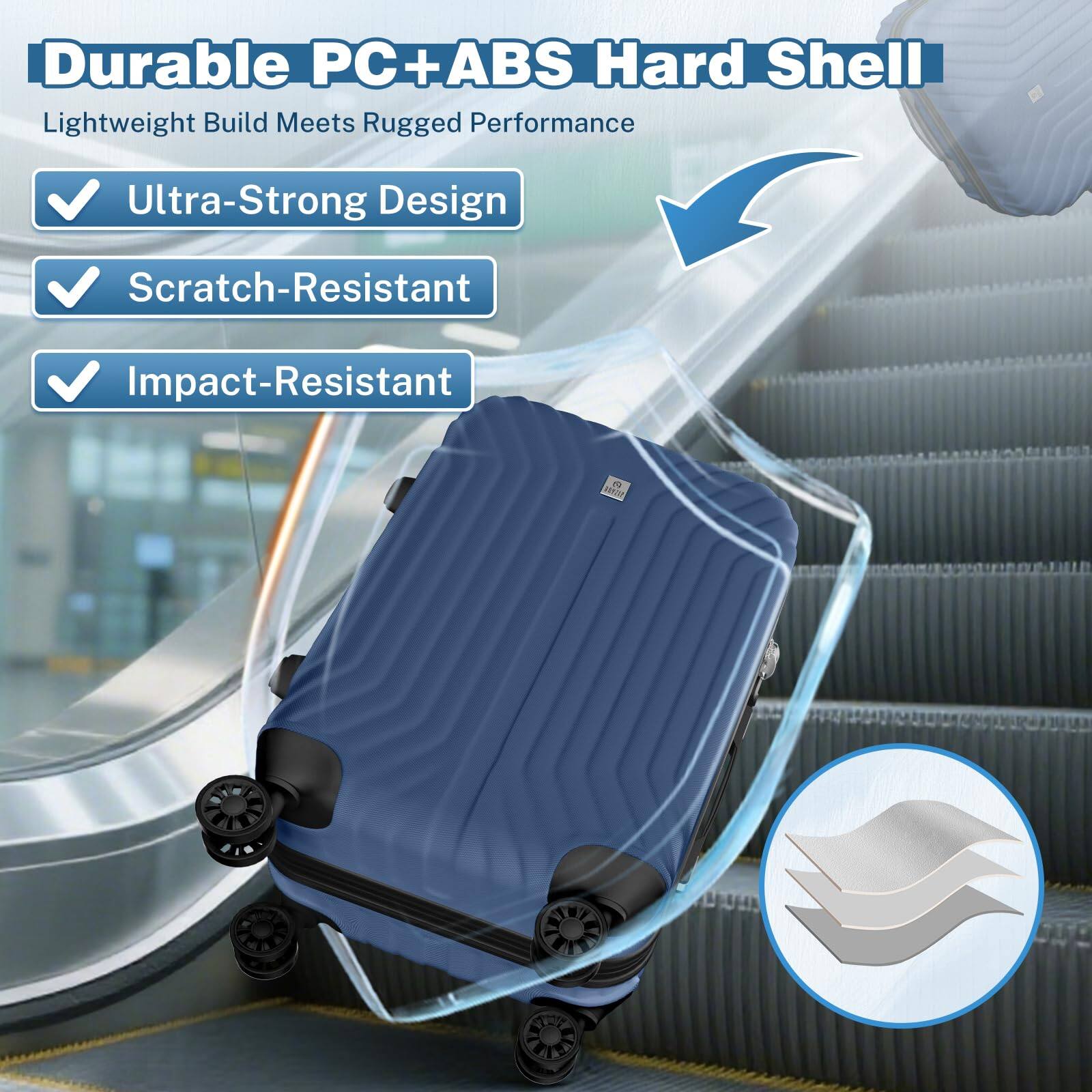 Durable PC+ABS Hard Shell  
Lightweight Build Meets Rugged Performance  

- Ultra-Strong Design  
- Scratch-Resistant  
- Impact-Resistant