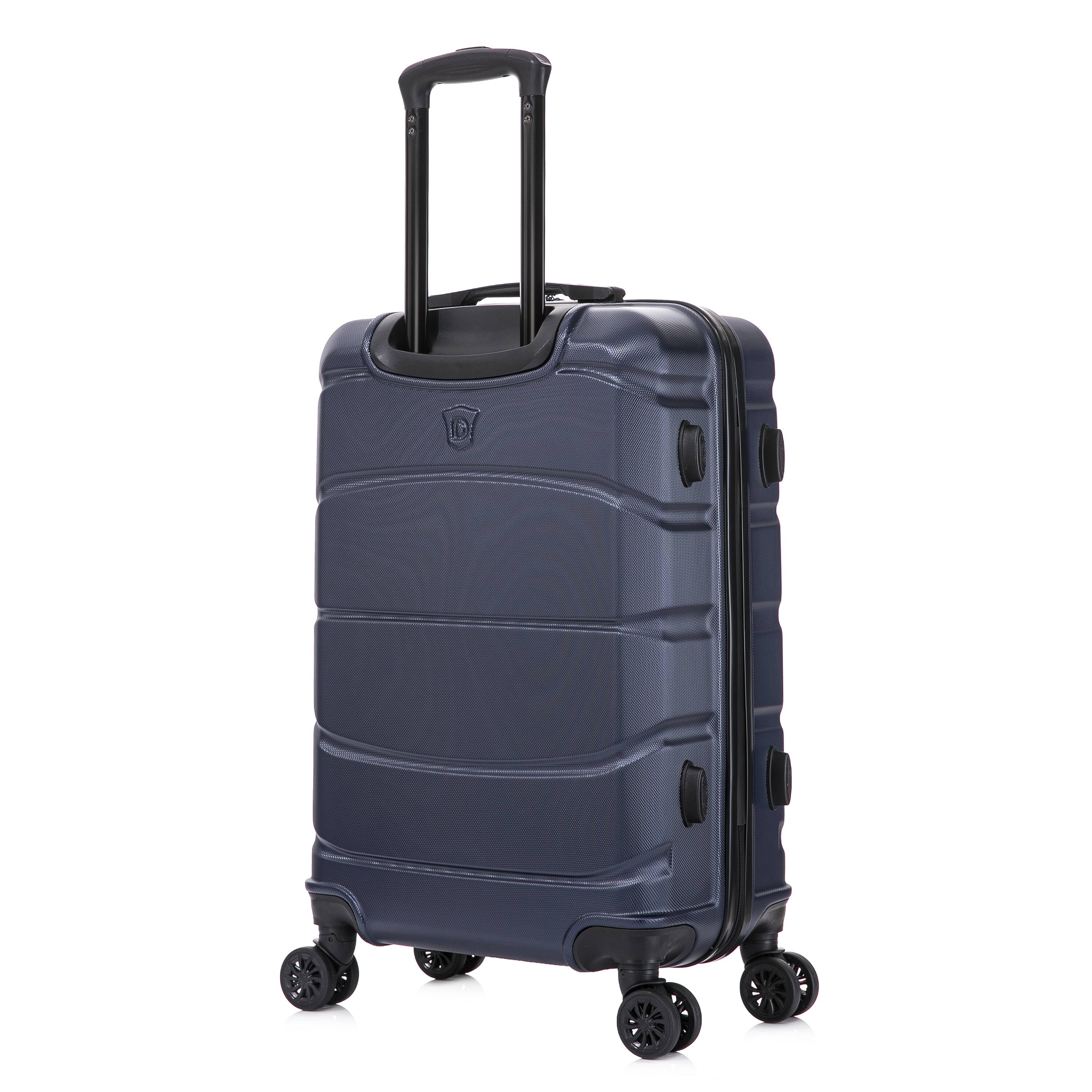 Alt View 3. DUKAP - Sense Lightweight Hardside Spinner Luggage 24" - BLUE.