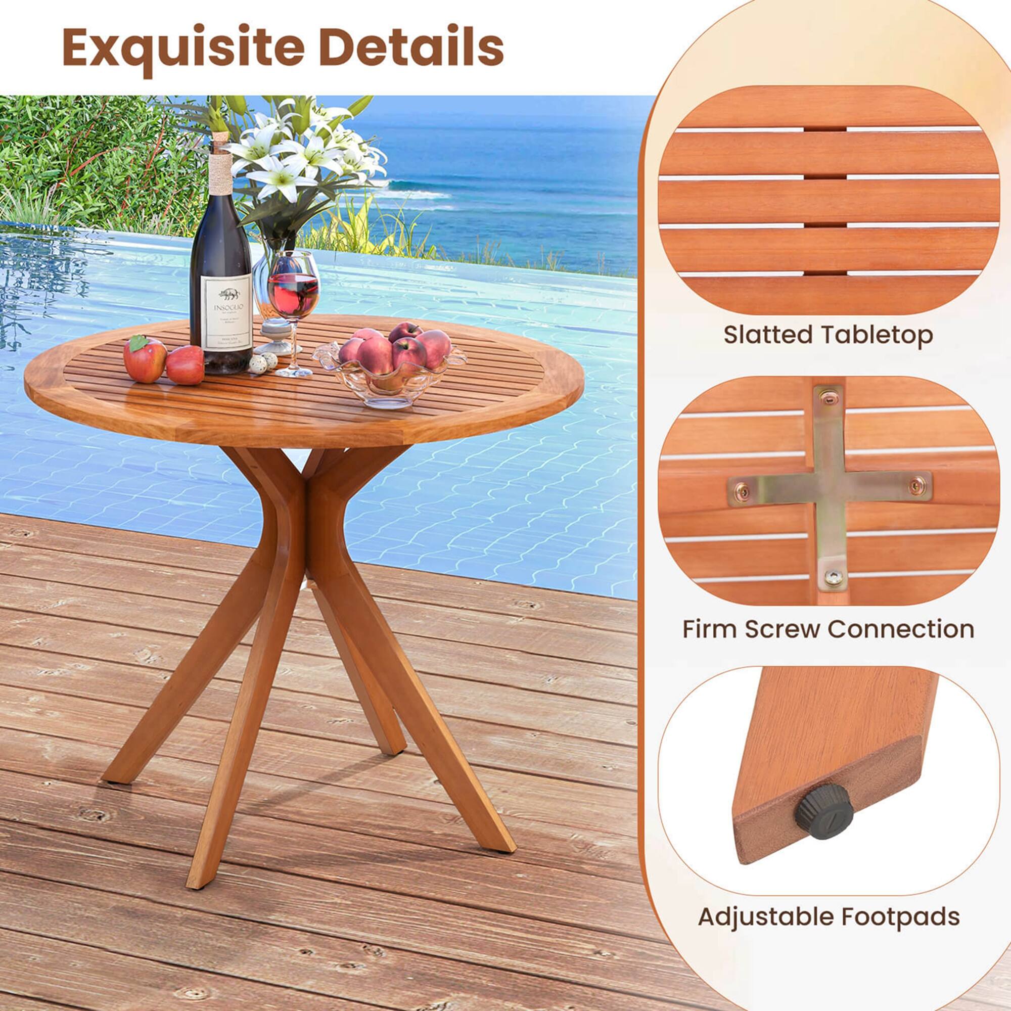 Exquisite Details OCDL Slatted Tabletop Firm Screw Connection Adjustable Footpads
