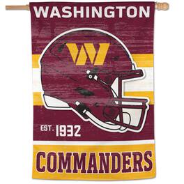 WinCraft - Washington Commanders 28" x 40" Retro Single-Sided Vertical Banner - Multicolor