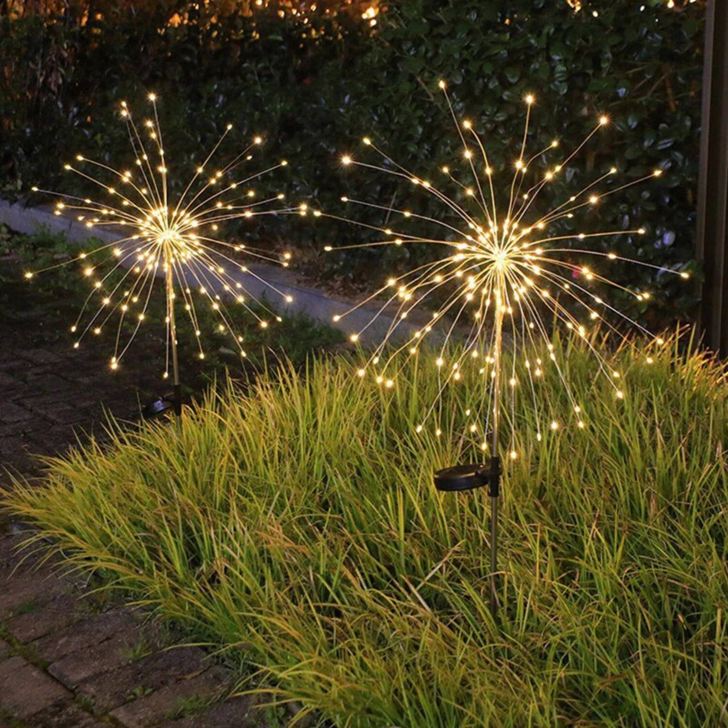Angle. Stock Preferred - 150 LED Solar Firework Lights – Outdoor Waterproof Garden Path Decor Lamps (IP65, 8 Modes, DIY Shape).