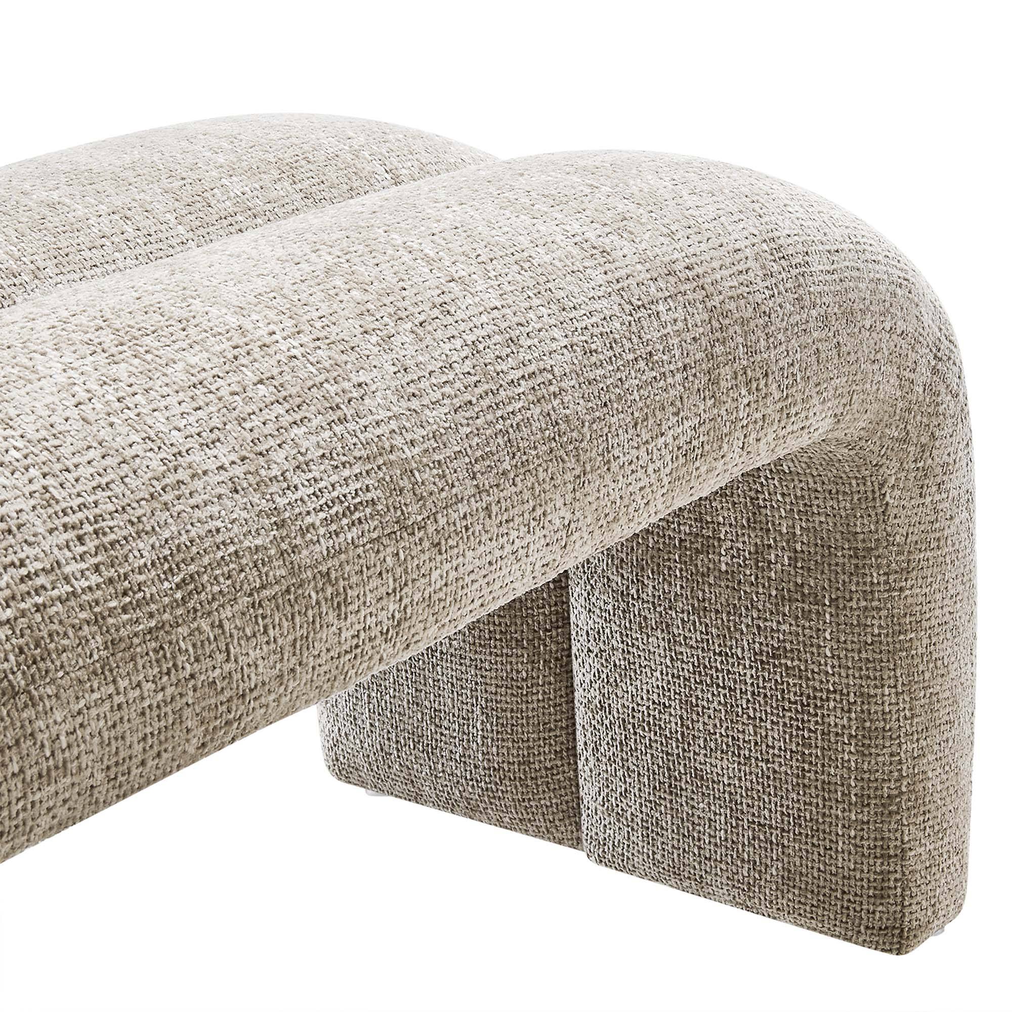 Alt View 3. Modway - Dax 50.5" Chenille Upholstered Accent Bench by Modway - Brown.