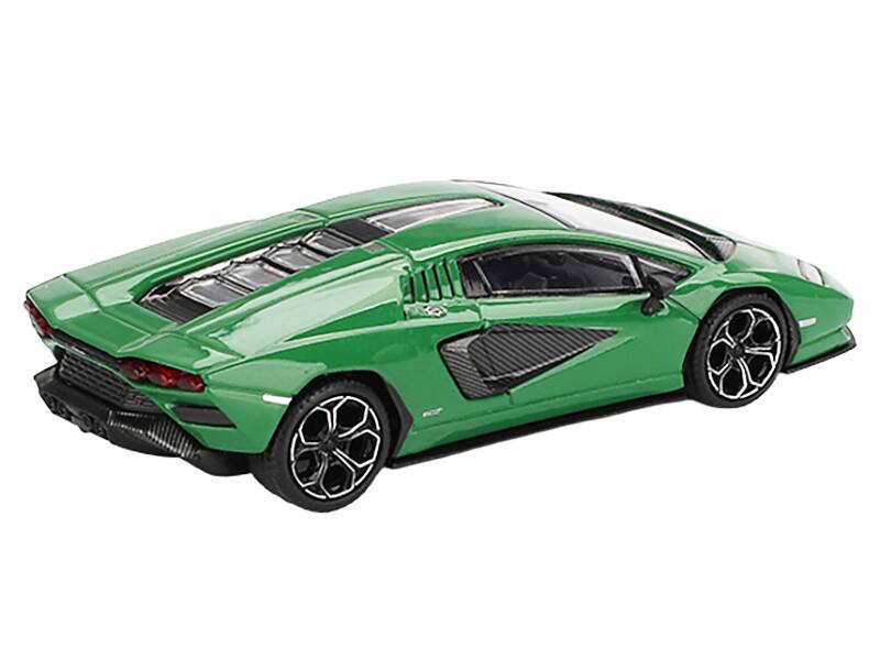 Left. Mini GT - Lamborghini Countach LPI 800-4 Verde Medio Green Limited Edition 1/64 Diecast Model Car by Mini GT - Green.