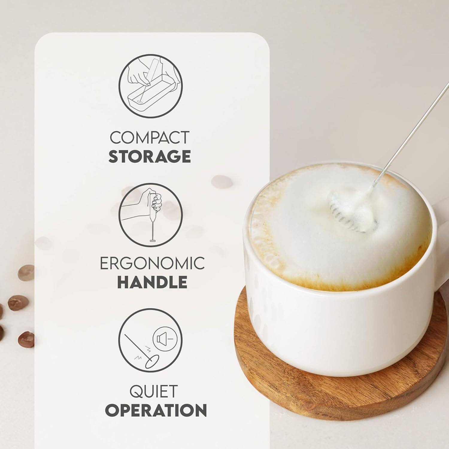 COMPACT STORAGE, ERGONOMIC HANDLE, QUIET OPERATION