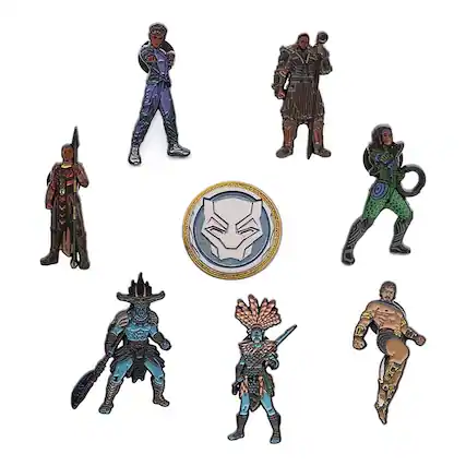 Front. Marvel - Marvel Black Panther Wakanda Forever 8 Pin Set - Blue.