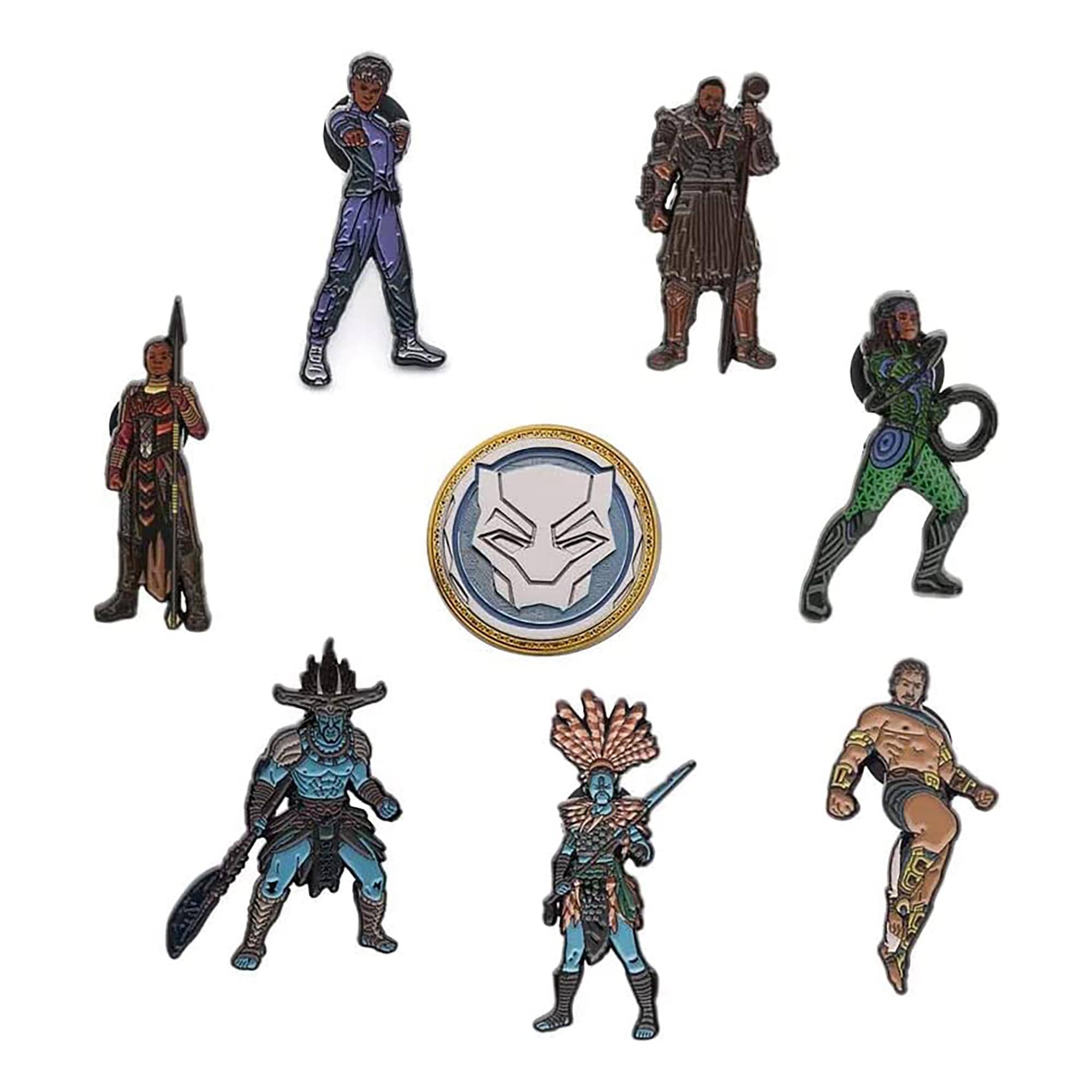 Front. Marvel - Marvel Black Panther Wakanda Forever 8 Pin Set - Blue.