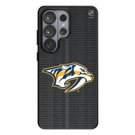 Keyscaper - NHL - Nashville Predators Text Backdrop Galaxy Magnetic Bump Case - S25 - Black