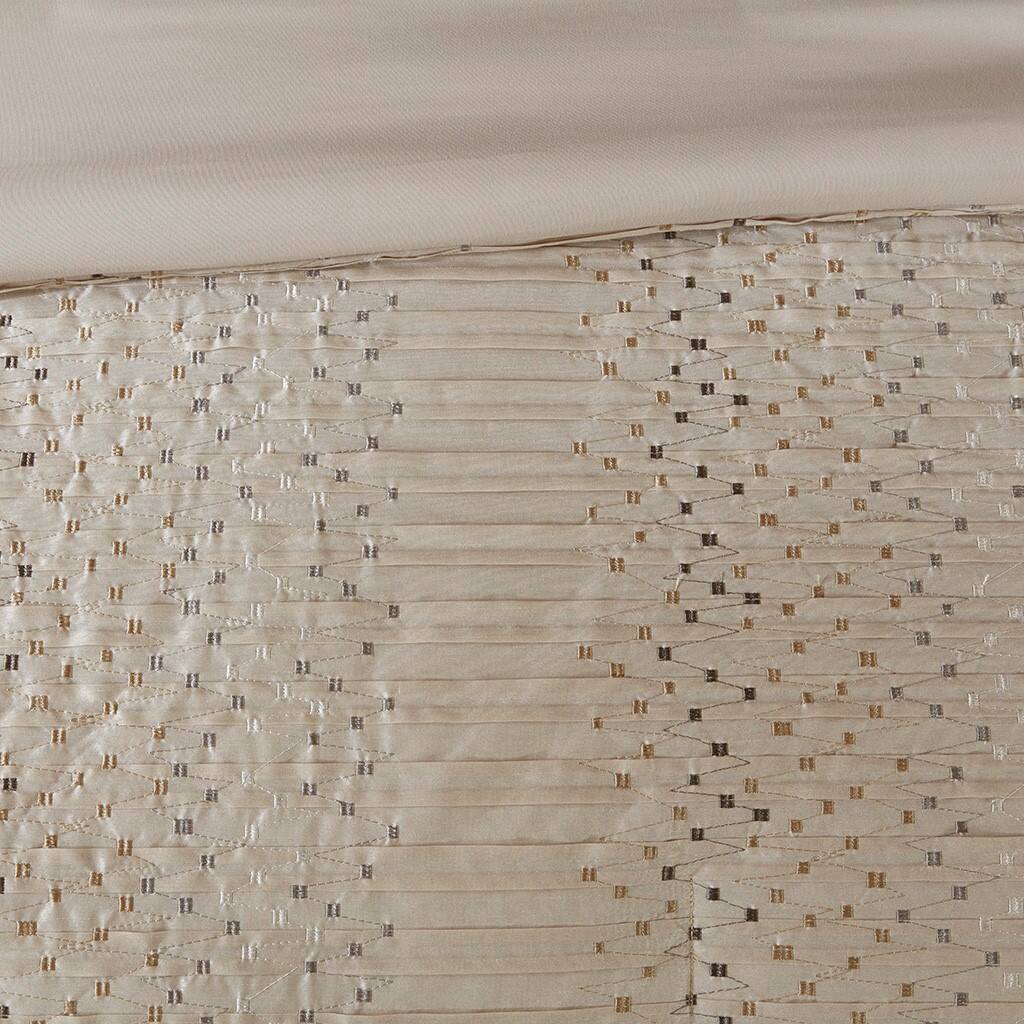 Alt View 5. Gracie Mills - Gracie Mills Atkins 8-Piece Embroidered Comforter Set - Natural.