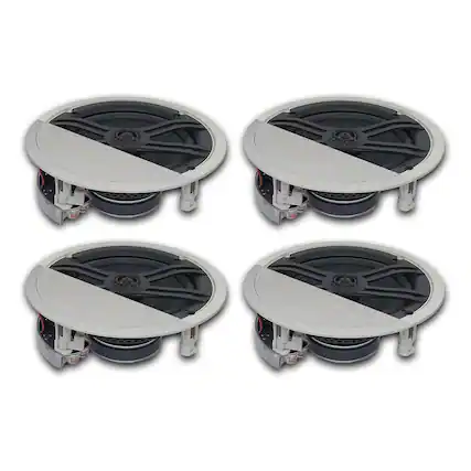 Front. Yamaha - Yamaha NS-IW360C 2 Way In Ceiling Speakers - White.