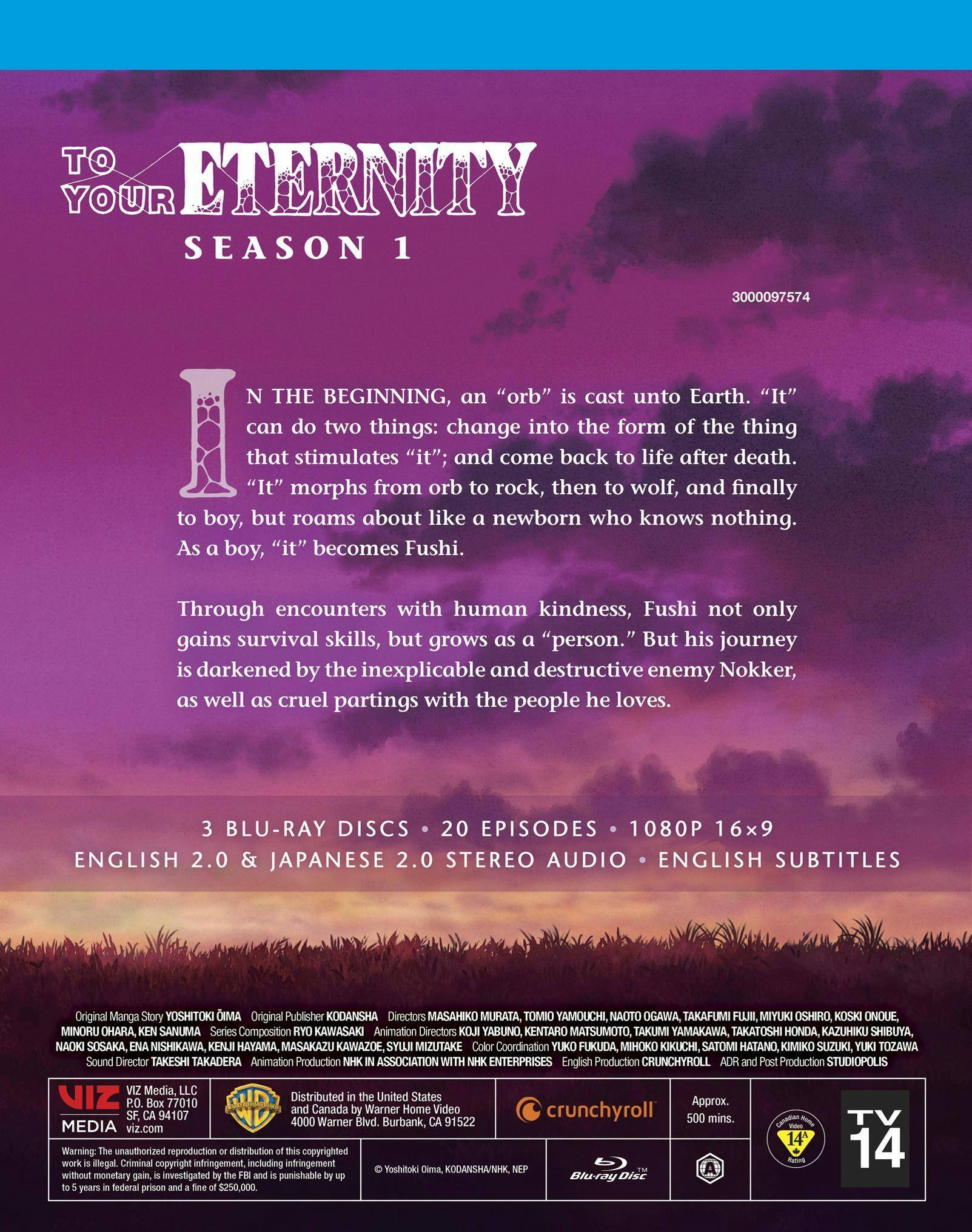 Back. To Your Eternity: The Complete First Season [Blu-ray].