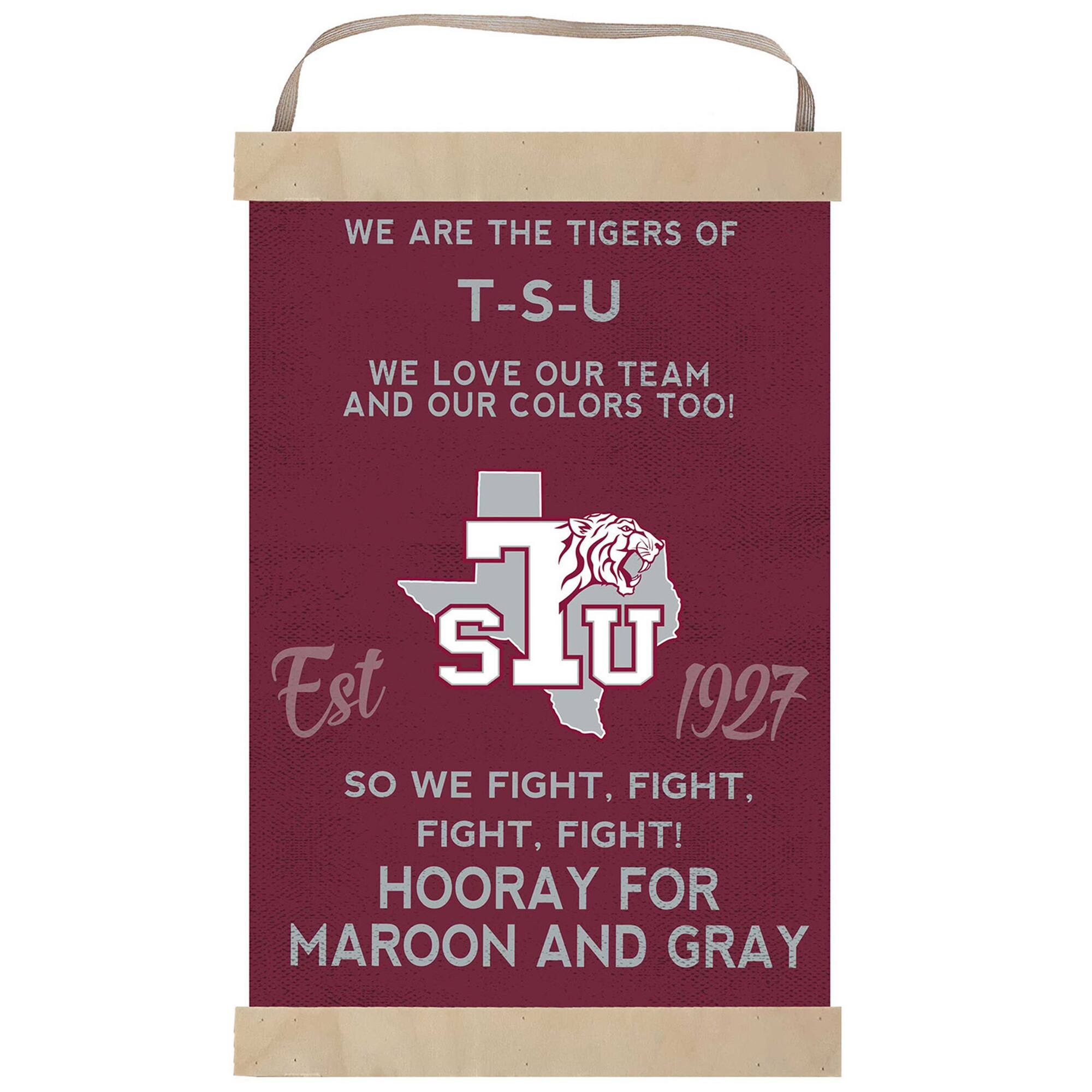 Texas Southern Tigers Fight Song Banner Sign
