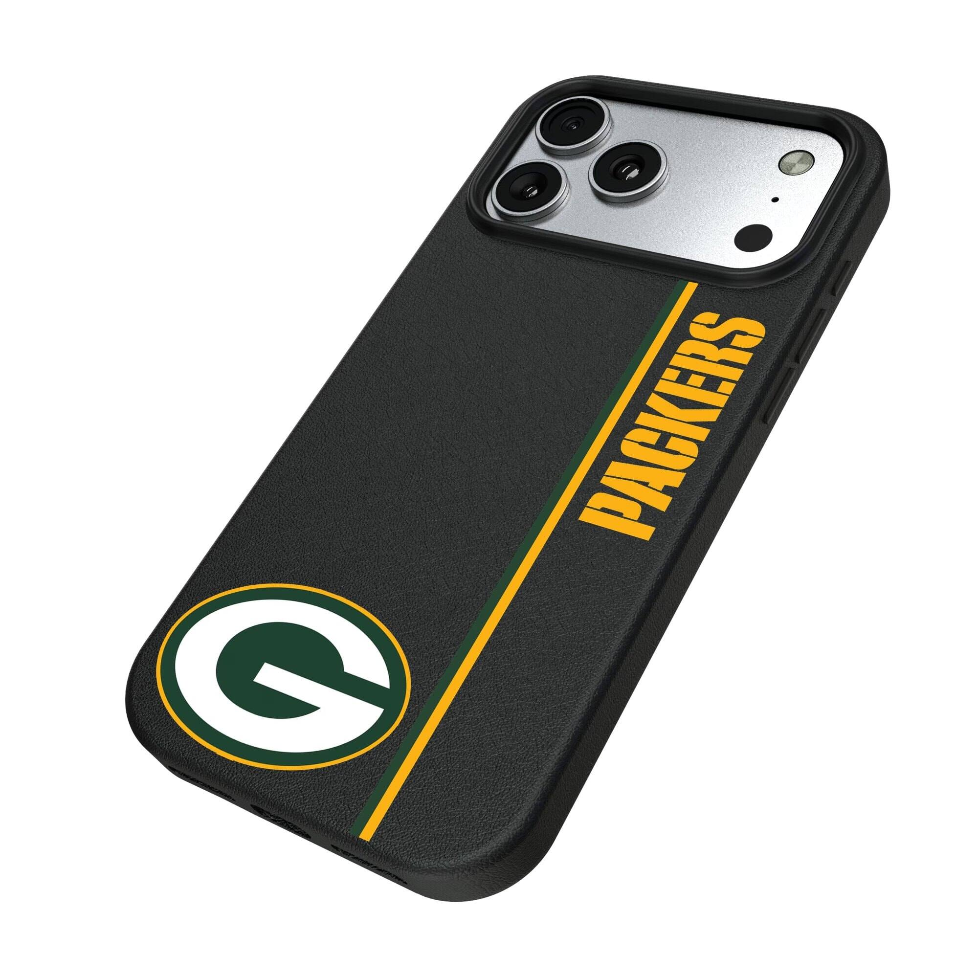 Alt View 1. Keyscaper - Green Bay Packers iPhone Magnetic Bump Case - 16 Pro Max - Black.