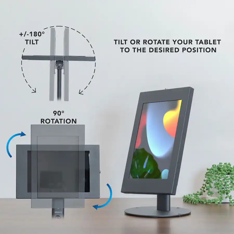 Rotating Securing Tabs Mount It! Anti‑Theft Tablet Countertop Stand for Samsung Galaxy Tabs ...