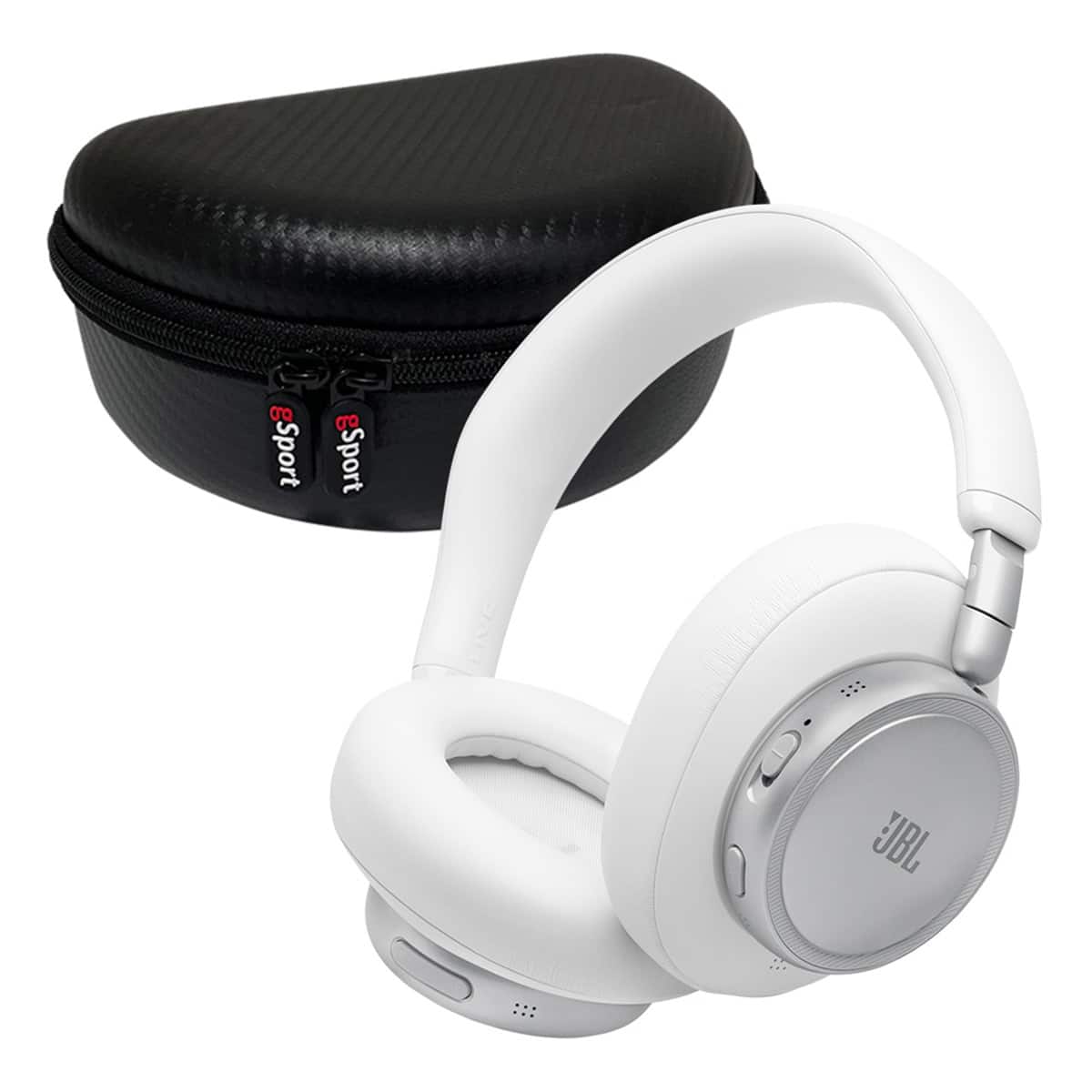 JBL - Live 780NC Wireless Over Ear Noise Cancelling Headphone Bundle with gSport Case - White