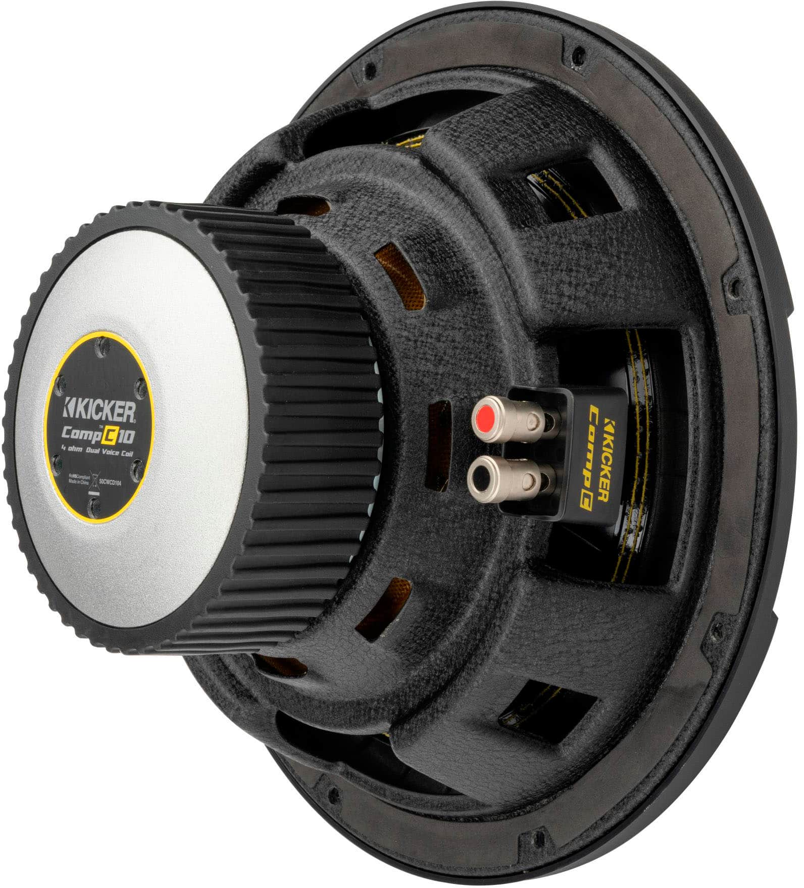 Kicker CompG10 4-Ohm Dual Voice Coil Car Subwoofer.