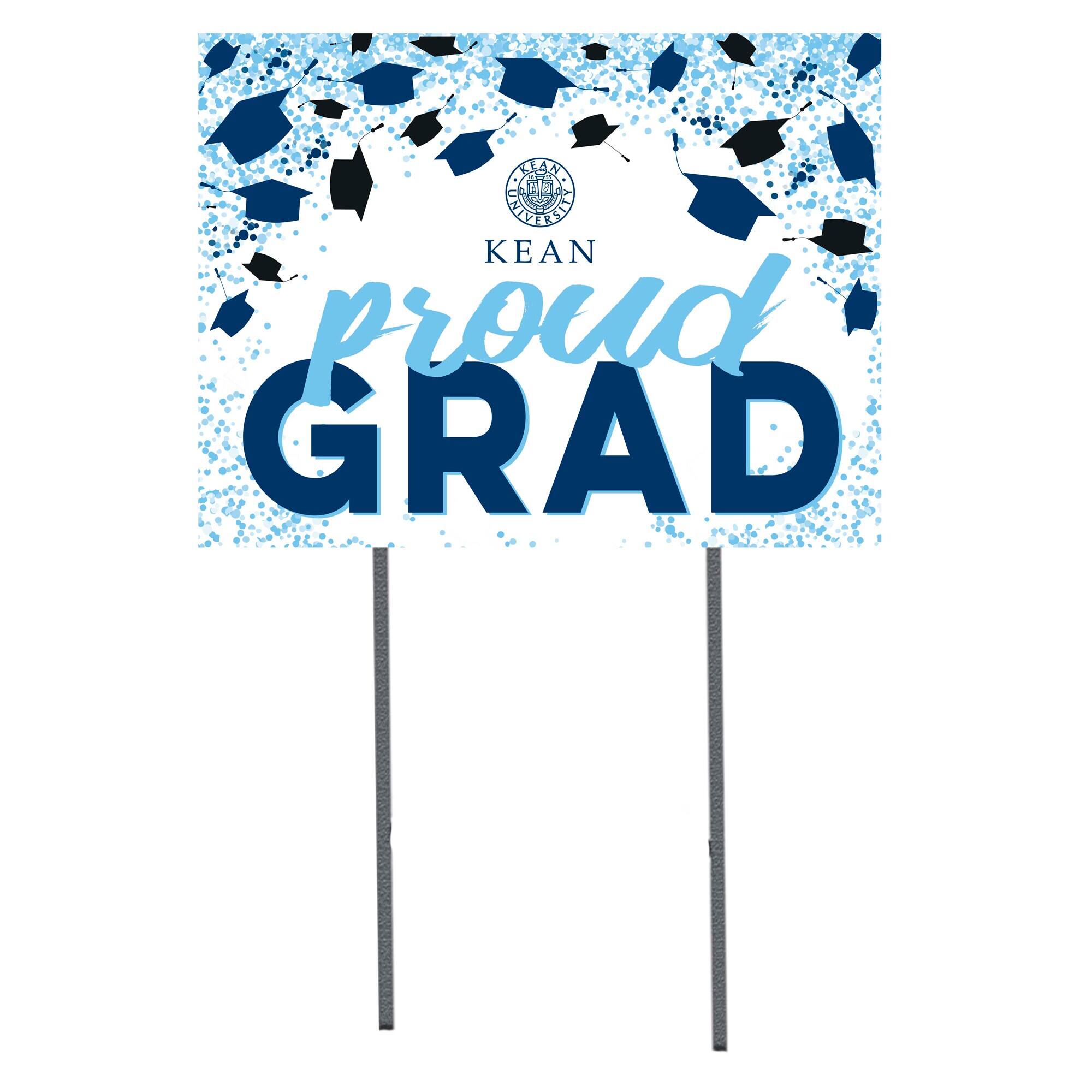 Kean University Cougars 18" x 24" Proud Grad Yard Sign