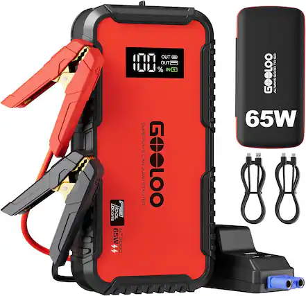 CORE OOL I 65W44 GT3000 OUT 100% OUT IN + SUPERSAFE CAR JUMP STARTER GOOLOO ALWAYS 65W 88