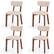 Front. Costway - Costway Upholstered Dining Chairs Set of 4 with Solid Rubber Wood Frame, Curved Backrest - Brown.