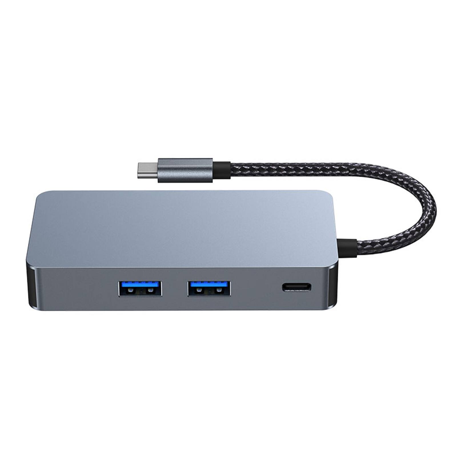 Alt View 9. Topteng - 6-in-1 USB C Hub with Gigabit Ethernet & USB 3.2 - 100W PD, 4K 60Hz HDMI, 3xUSB Ports, Aluminum Dock.