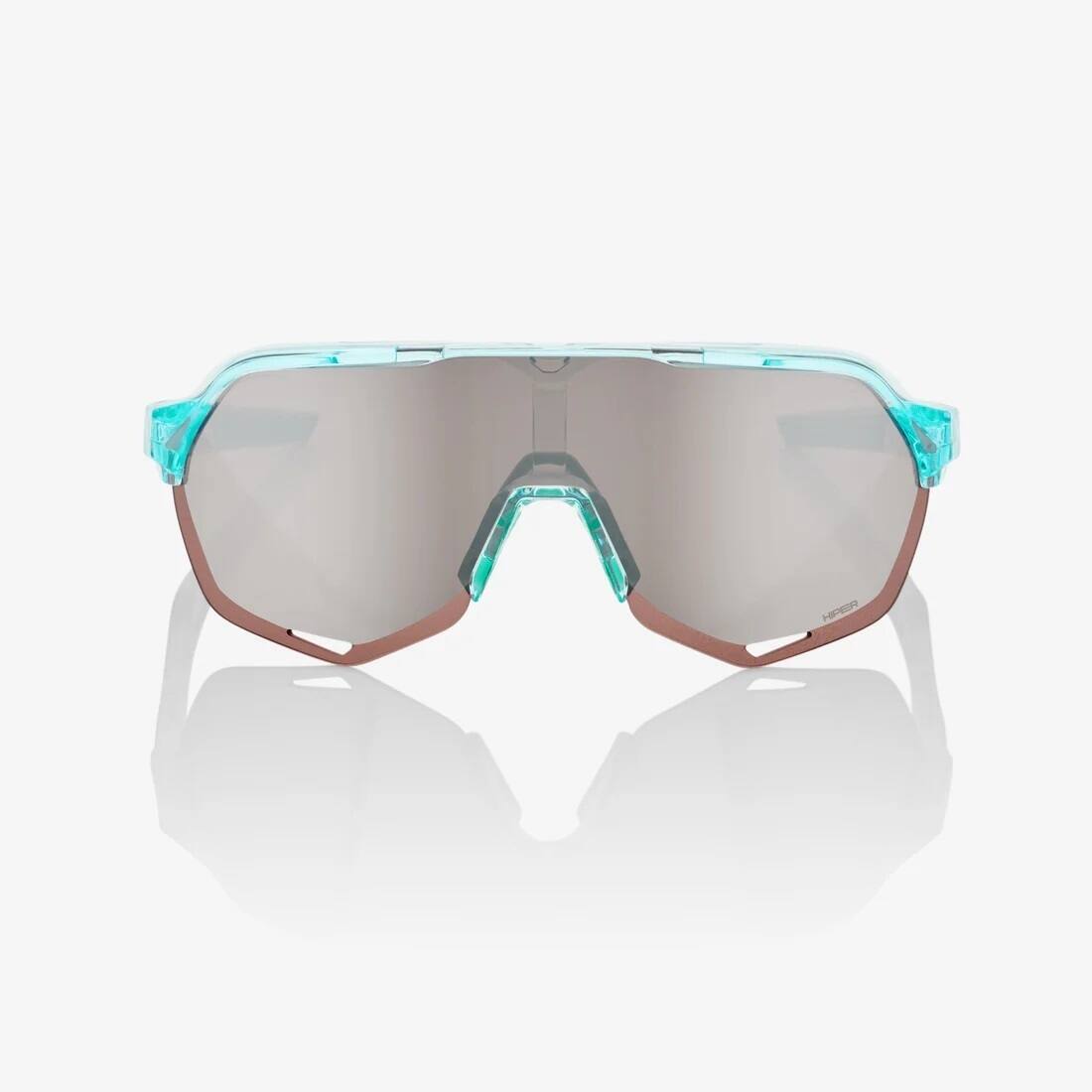 Angle. 100% - 100 Percent S2 Sport Sunglasses with HiPER Lens (Polished Translucent Mint) - N/A.