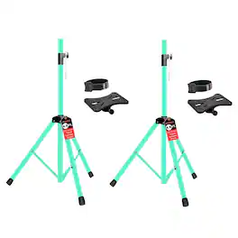 5 CORE - Speaker Stands Pair Adjustable 54 Inch Tripod 132 lbs Capacity 35mm Mount for DJ PA Use - Black