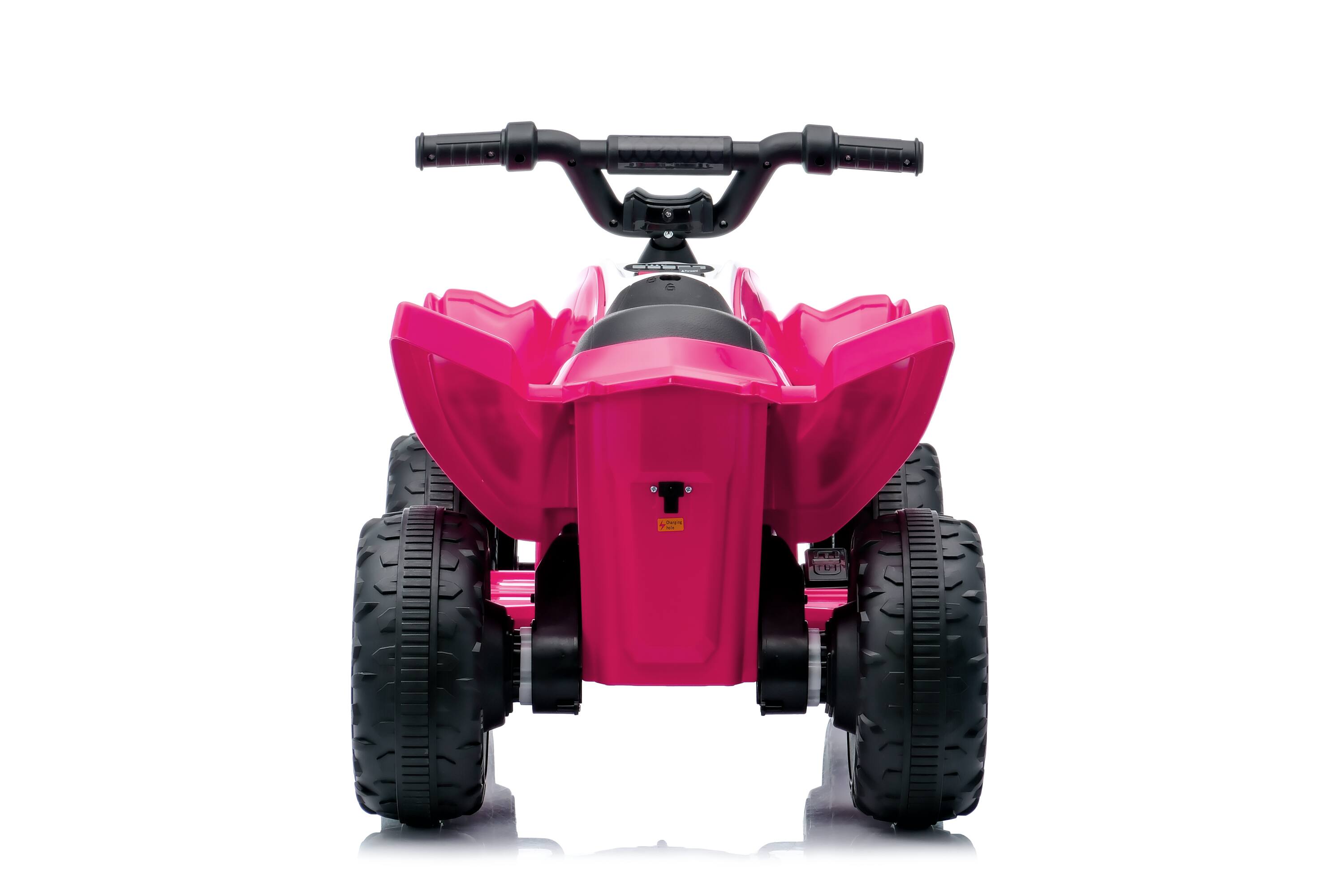 Alt View 2. BreeBe - Kids Electric Car 12V Dual Motor Ride-On Toy for 3-6 Years with Bluetooth, LED Lights, 2 Speeds, Forward/Backward - Pink.