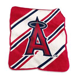Logo Brands - Los Angeles Angels 50" x 60" Raschel Stripe Throw Blanket - Multicolor