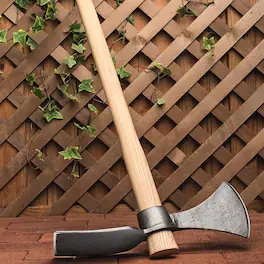 Kings County Tools - Cutter Mattock Digging Tool 42” Garden Hoe and Hand Pick Axe Splitting Hatchet with Steel Blades and Wood Handle