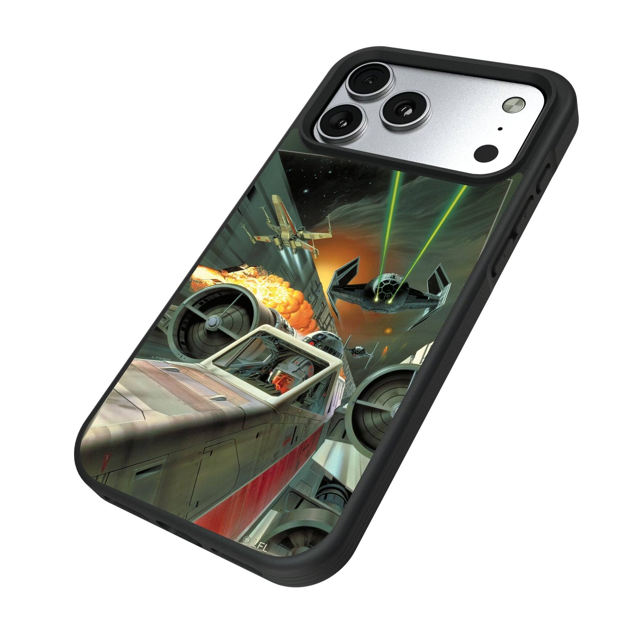 Angle. Keyscaper - Star Wars: A New Hope Portrait Bump Phone Case - Apple iPhone 17 Pro Max - X-Wing.