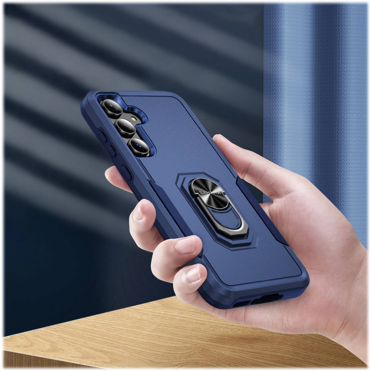 Alt View 16. SaharaCase - Raider Series Kickstand Case for Samsung Galaxy A35 5G - Desert Blue.