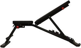 Amber Sporting Goods - Adjustable Multi-Purpose Weight Bench – 7 Positions, Wide Backrest, Easy Storage - Black