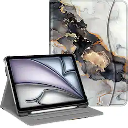 Kitcheniva - iPad Air 11 Inch M3 2025 Multi Angle Viewing Case For Air 5th 4th 10.9 Inch - Cloudy Marble