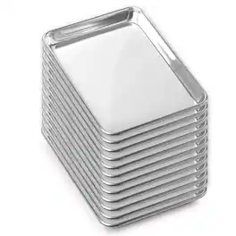 GRIDMANN - 9 x 13-in 12pk - Commercial Aluminum Cookie Sheets - Silver