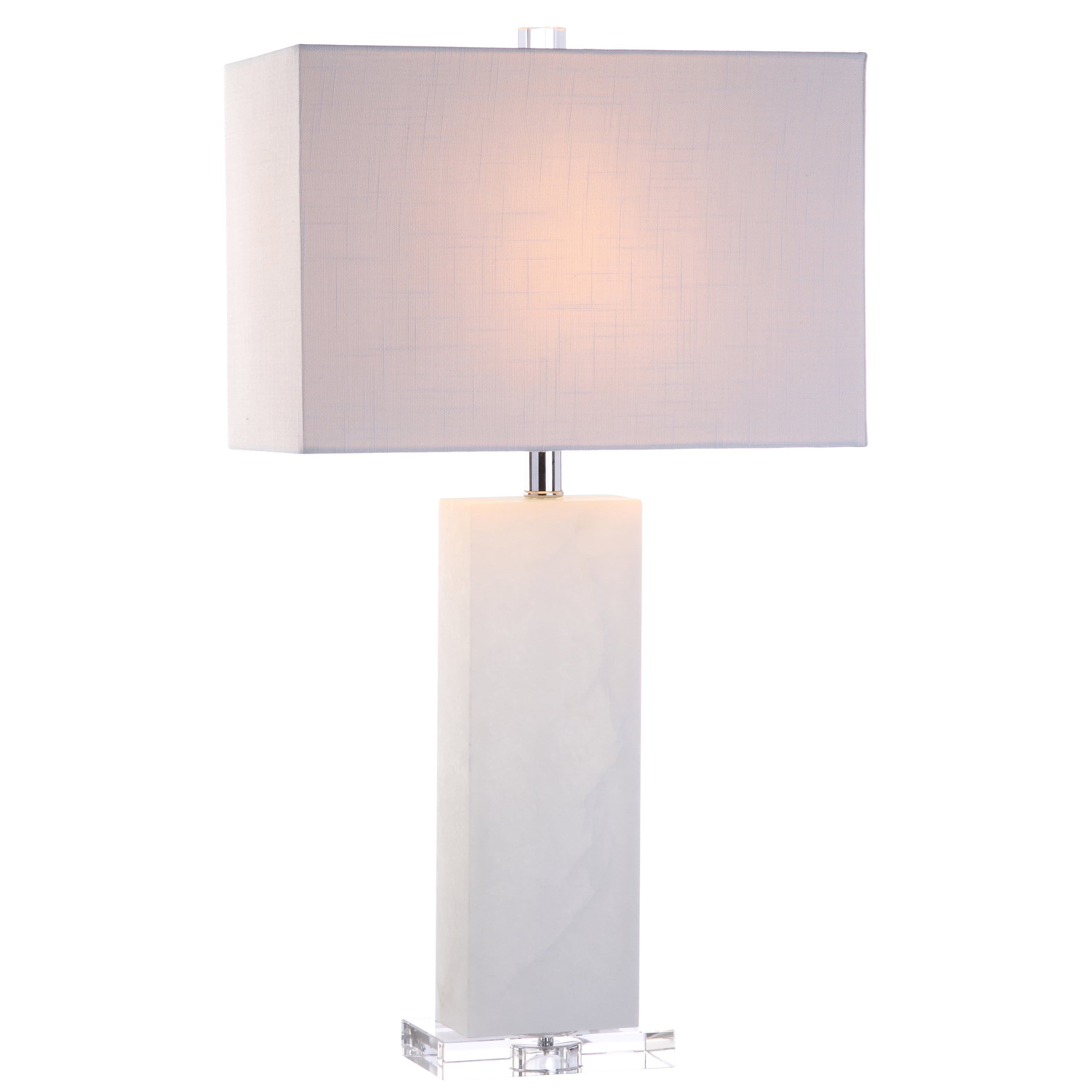 Jonathan Y - Tiggie 27" Alabaster LED Table Lamp - White Alabaster