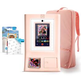 HP - Sprocket Photobooth 3x4 Printer 100 Zink Paper & Carrying Case - Pink