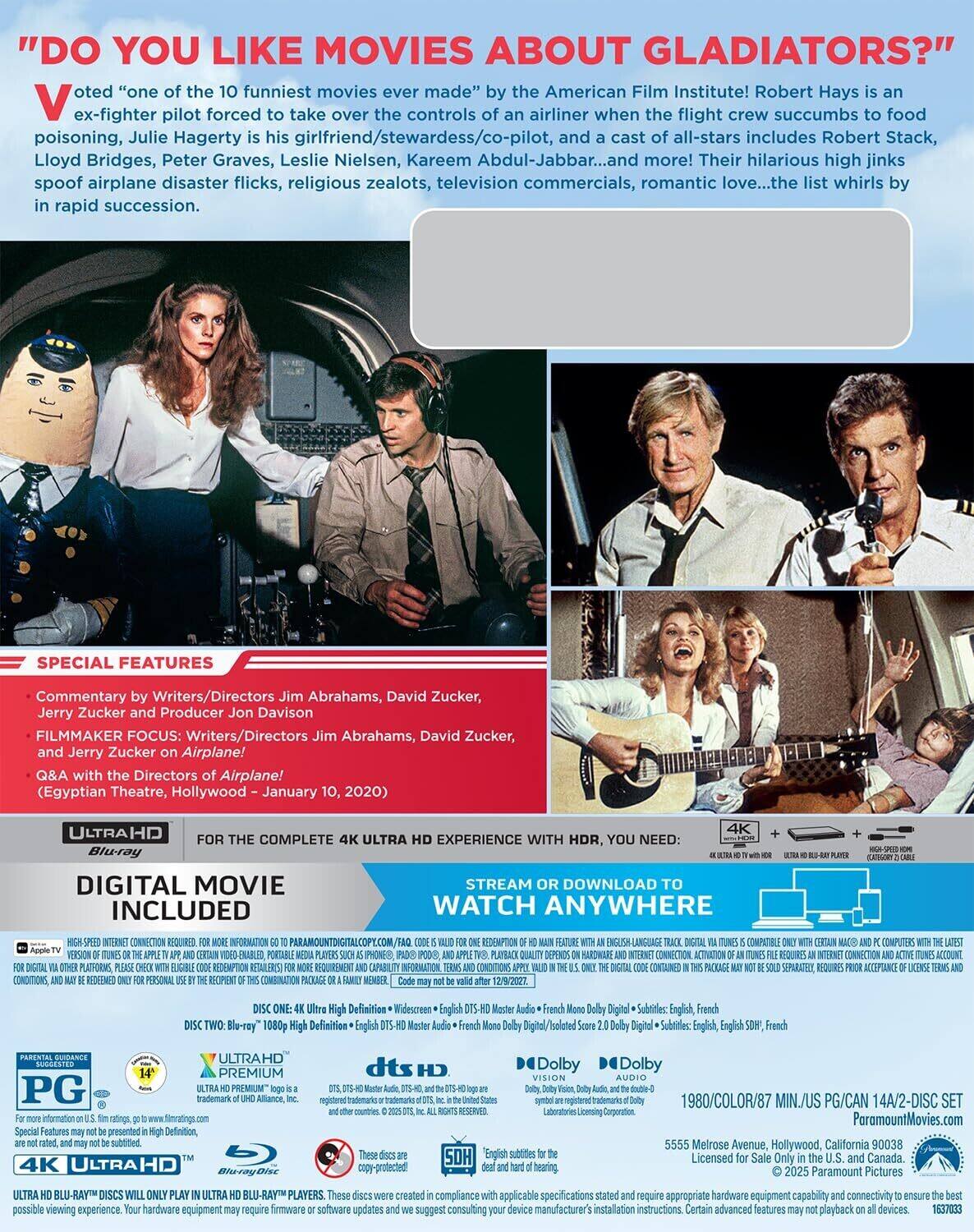 Alt View 1. Airplane!   - 4K Blu-Ray.