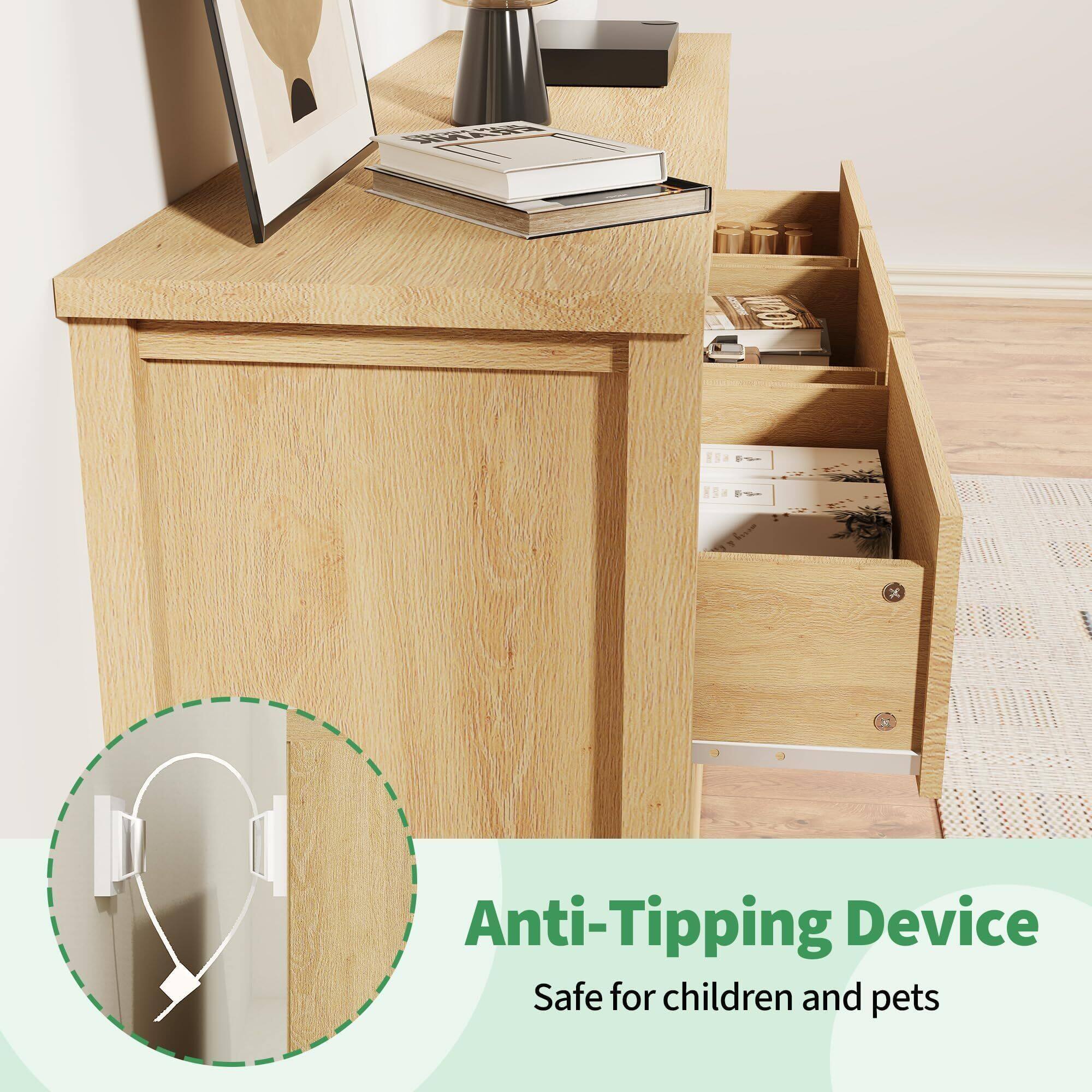 Anti-Tipping Device  
Safe for children and pets
