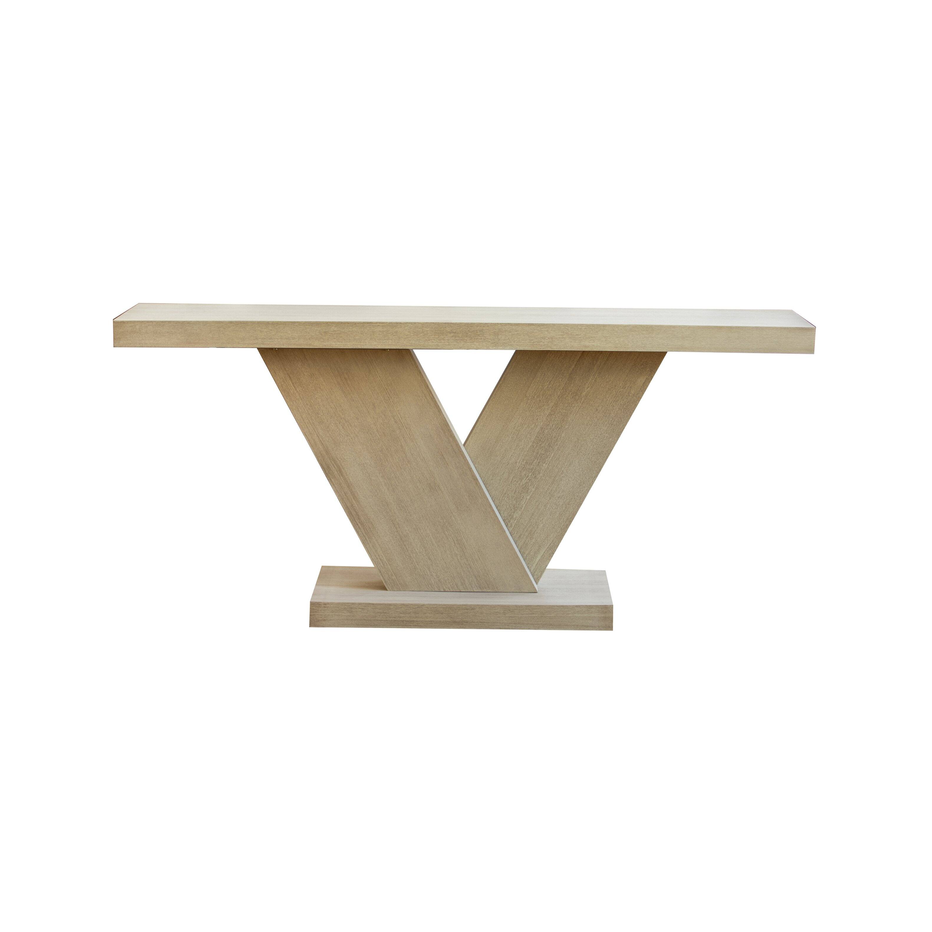 Alt View 7. Loheer - Loheer Console Table, X Leg Hallway Table for Entryway, Mid Century Narrow Sofa Table, Oak Wash, 66 Inch - Imitative Oak.