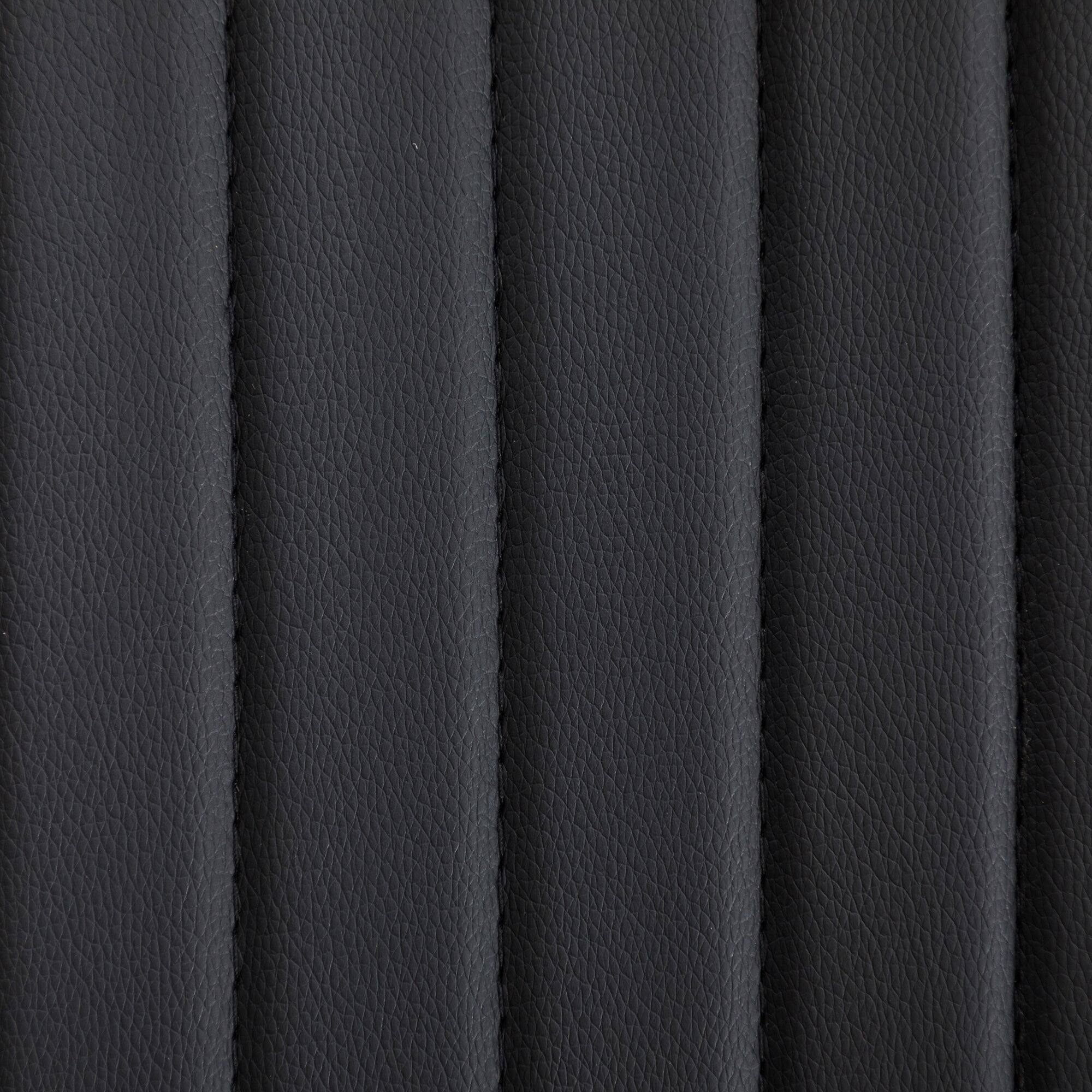 Alt View 4. Boyel Living - Black Mid Century Modern Retro Faux Leather Chair with Bentwood Upholstered Seat Metal Legs Adjustable Foot - Black.