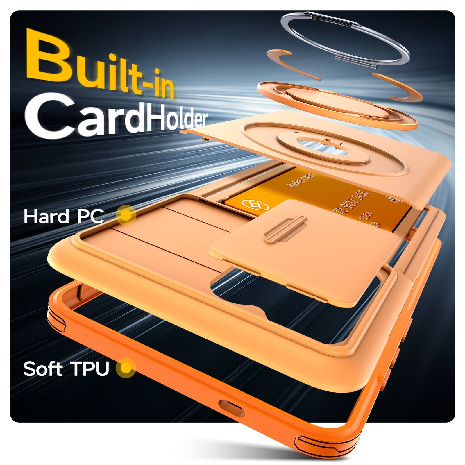 Built-in CardHolder  
Hard PC  
Soft TPU